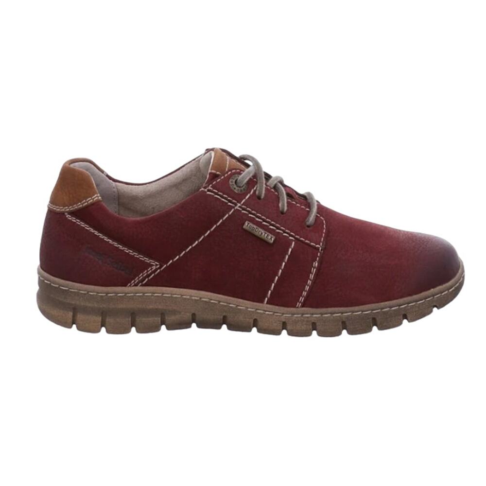 Josef Seibel Steffi 59 Leather Shoes Maroon WMNS EU 40 Comfort Lace Up Sneakers